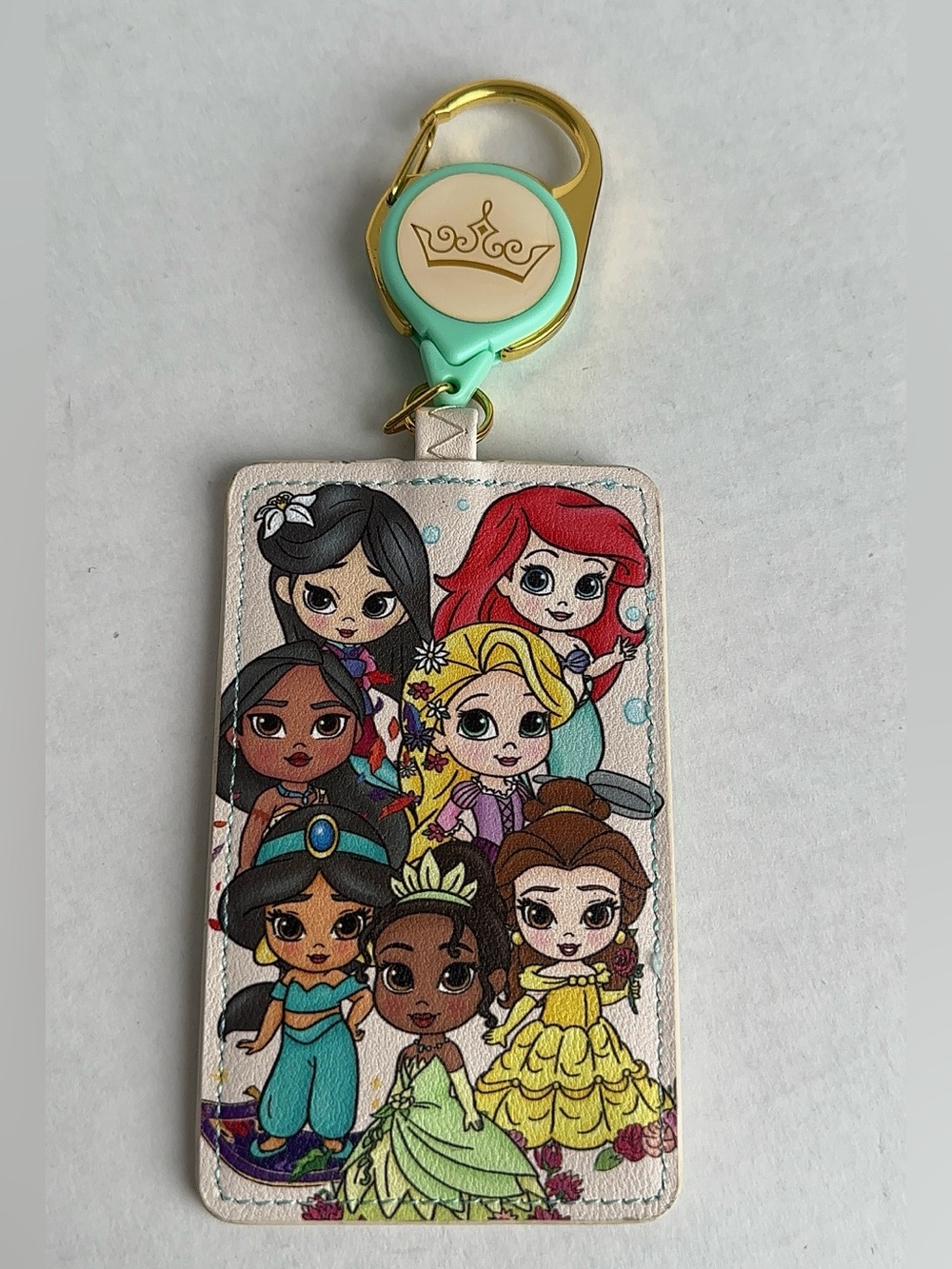 NWOT Loungefly Disney Princess Chibi Retractable ID Lanyard ID Holder Disney